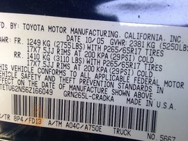 2006 TOYOTA TACOMA, NAVY BLUE, SR5, EXTD CAB, 4.0L, AT,  2WD, Z25080